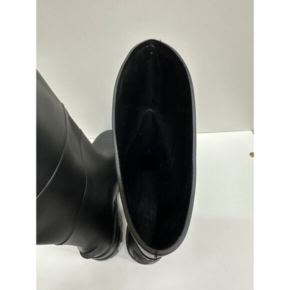 Rainboots men size 10 women size 12 unisex black rubber waterproof  made in USA main image 8